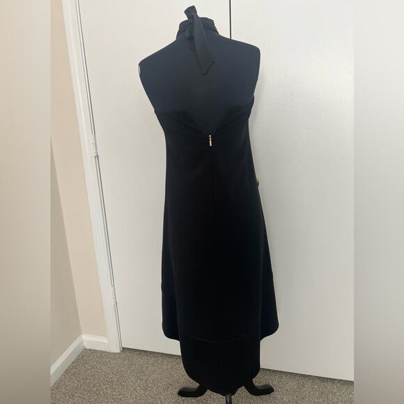 Trina Turk Women's Glow Halter Neck Carmel Crepe Black Dress - Picture 5 of 10